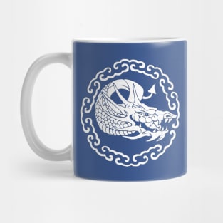 White Dragon In Clouds Mug